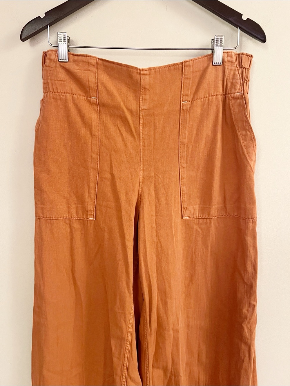 Free People We The Free Breezy Denim Pull-On Jeans Red Mango Size Medium - Picture 5 of 12